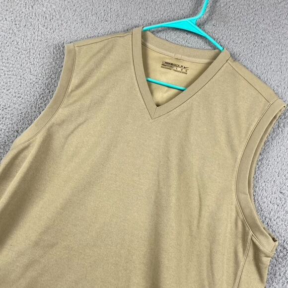 Nike Golf Fit Dry Golf Vest Men's Large Beige Causal Athletic Preppy Workout - Picture 8 of 9